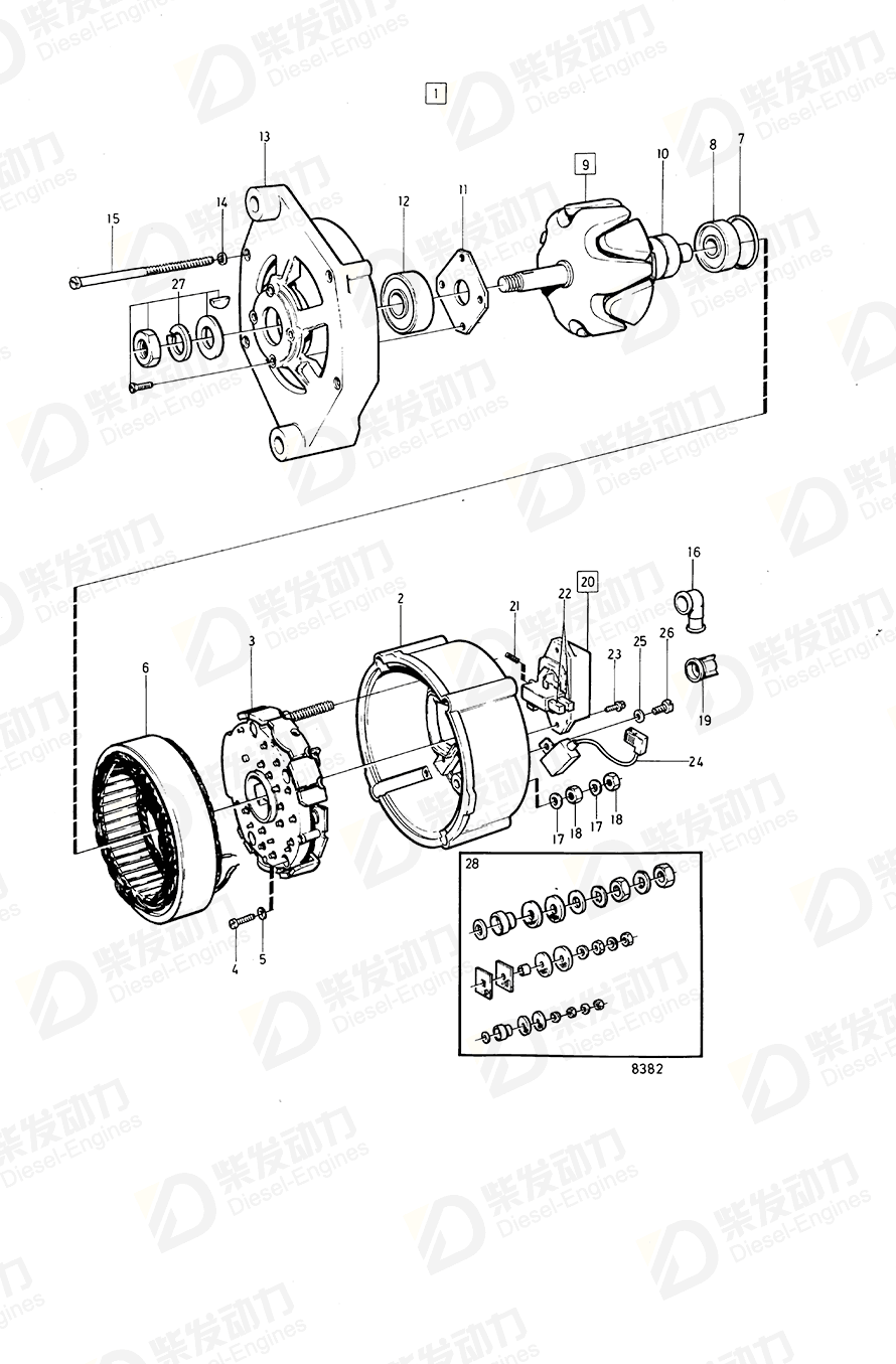 volvo penta Bearing support 243287 Drawing volvo penta Bearing support 243287 Drawing